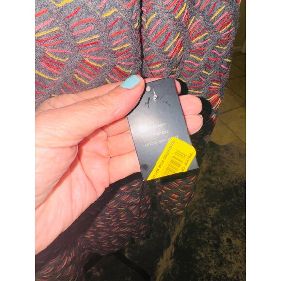 Ali Miles Multicolor Textured Knit Cowl Neck Jersey Sweater Tunic Top S Boho - Picture 8 of 10